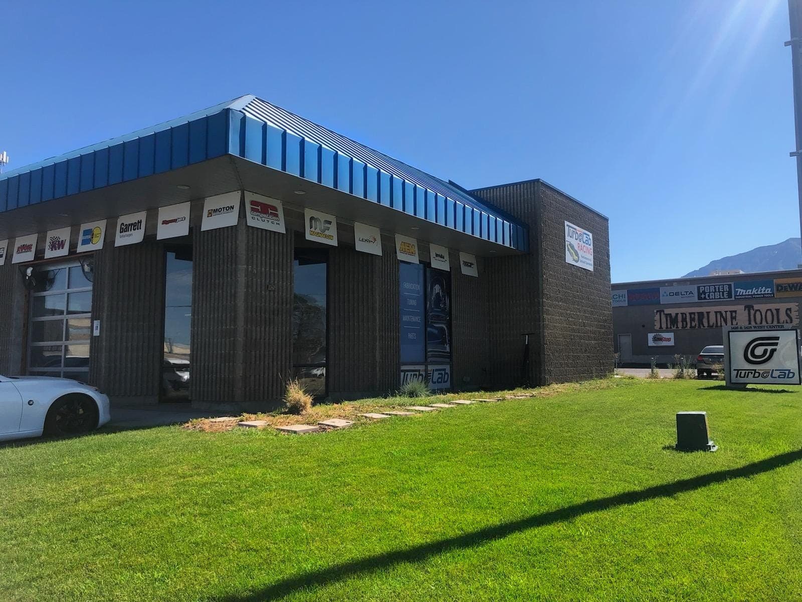 The Turbo Lab building at 1416 W Center St in Orem, Utah on a sunny day