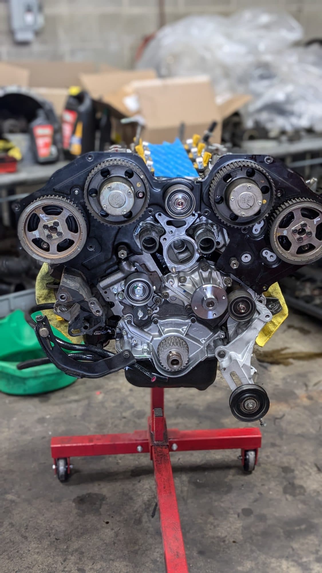 Built engine on a stand at Turbo Lab in Orem, UT