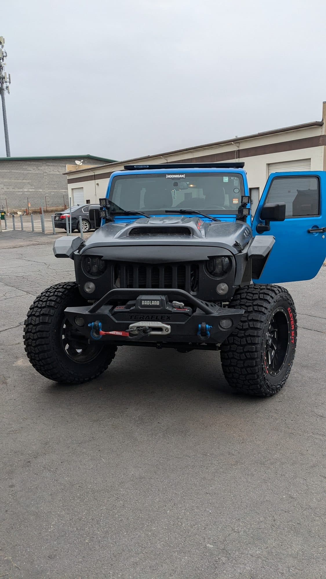 Lifted Jeep Wrangler with a 392 Hemi swap and aftermarket armor at Turbo Lab in Orem, UT