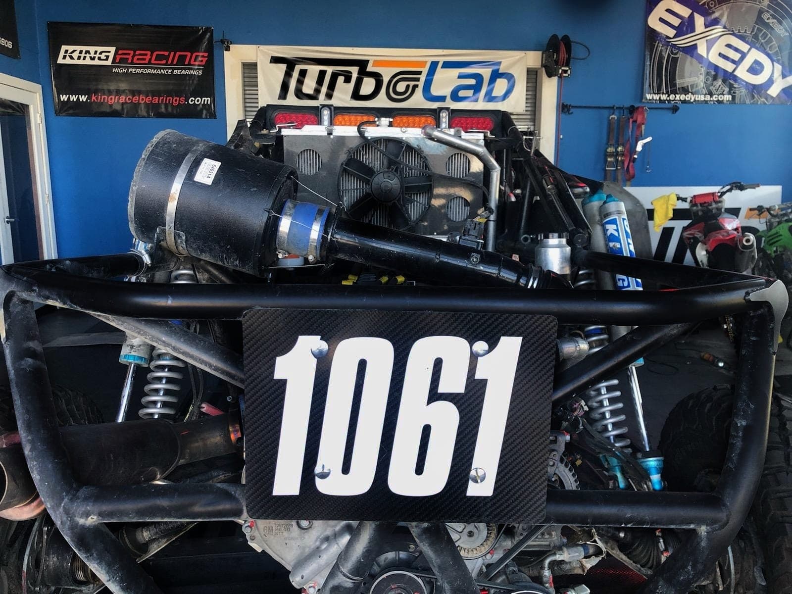 King Racing #1061 desert race buggy in the shop at Turbo Lab in Orem, UT